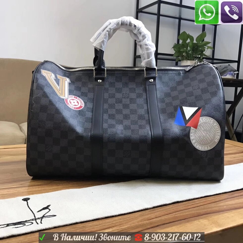 Сумка Louis vuitton keepall Луи Виттон с рисунками дорожная от компании Интернет Магазин брендовых сумок и обуви - фото 1