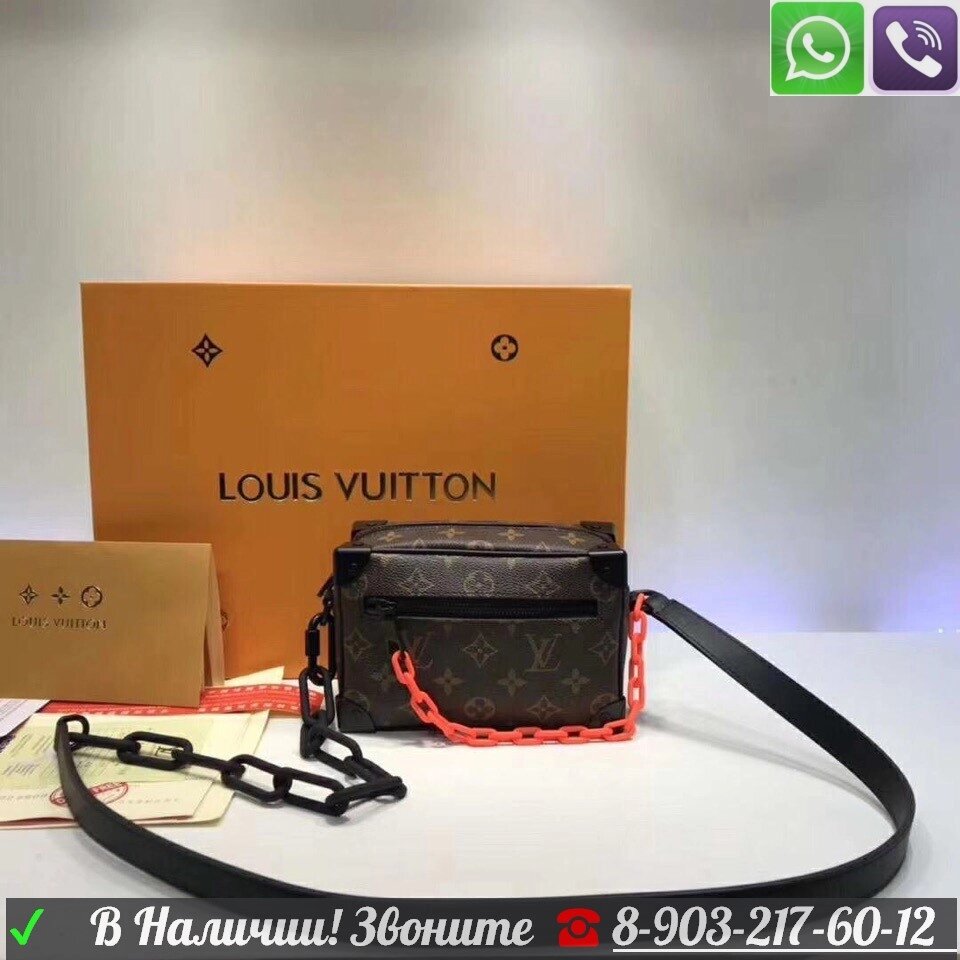 Сумка Louis vuitton messenger PM коричневая с цепью от компании Интернет Магазин брендовых сумок и обуви - фото 1