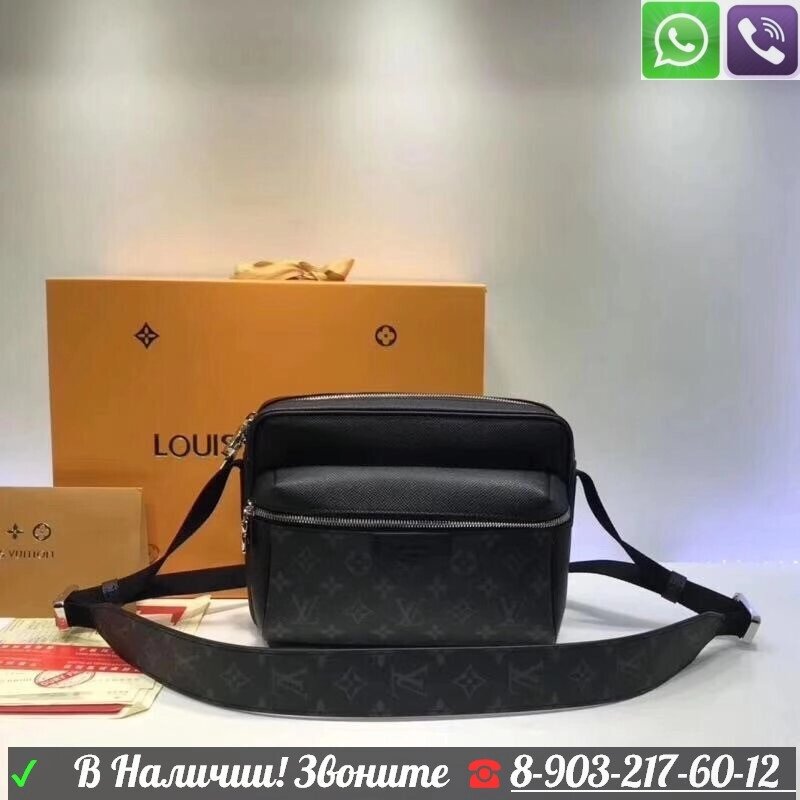 Сумка Louis vuitton outdoor messenger PM Monogram Eclipse от компании Интернет Магазин брендовых сумок и обуви - фото 1