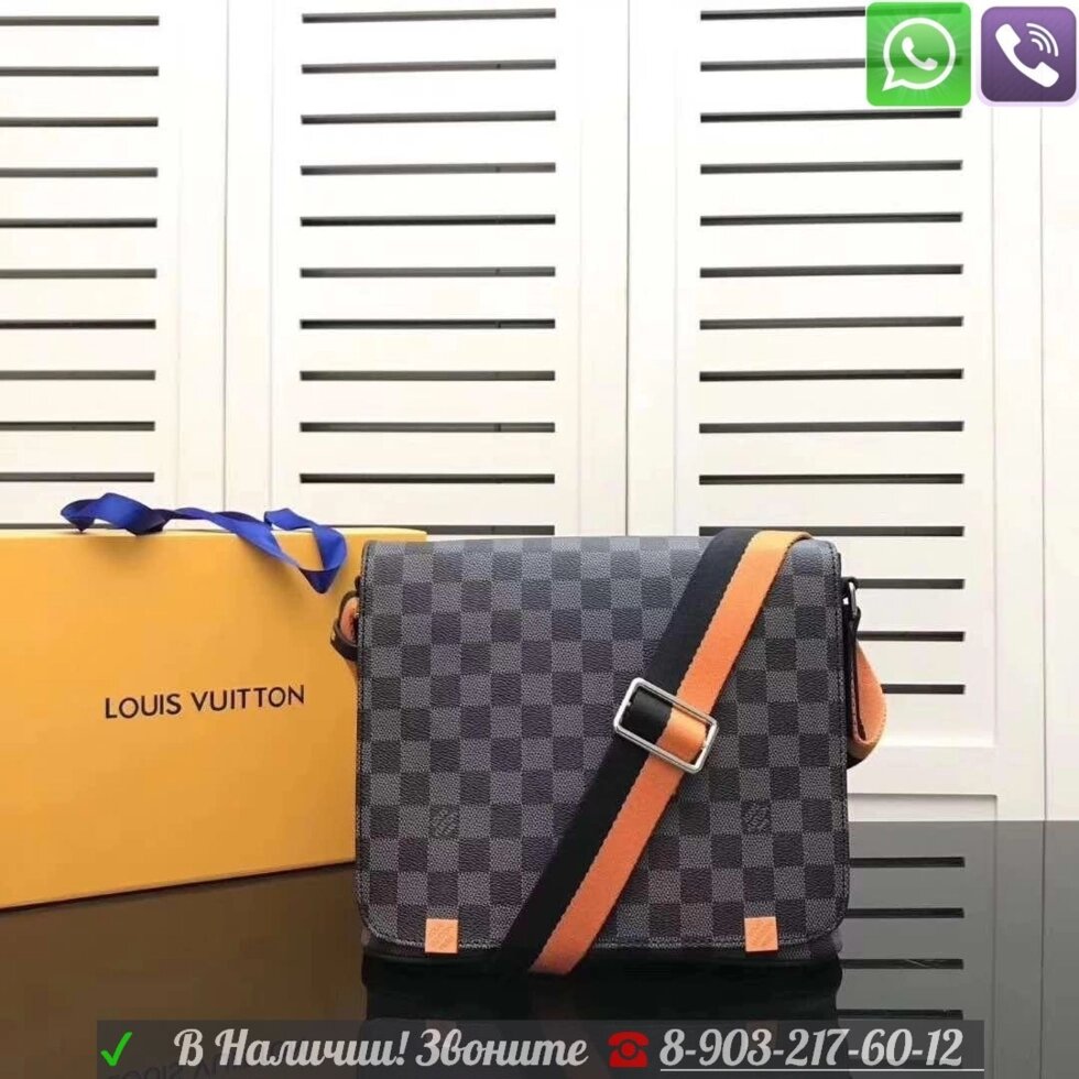 Сумка louis Vuitton планшетка с голубым ремнем от компании Интернет Магазин брендовых сумок и обуви - фото 1