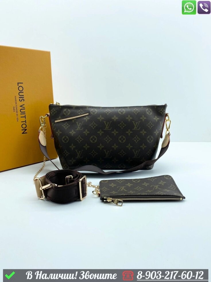 Сумка Louis Vuitton Pochette коричневая от компании Интернет Магазин брендовых сумок и обуви - фото 1
