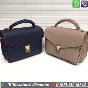 Сумка Louis Vuitton Pochette Metis Mahina c ручкой LV клатч