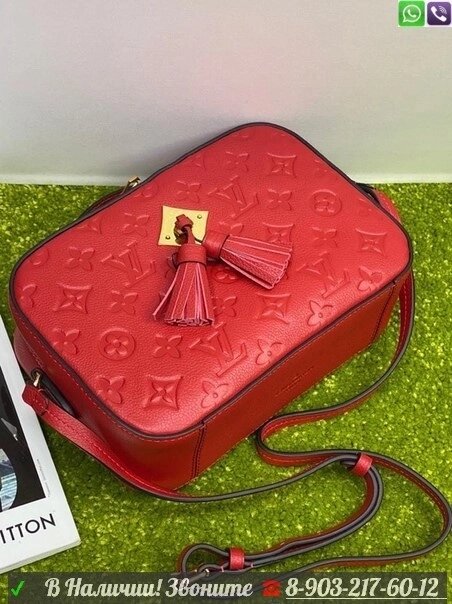 Сумка Louis Vuitton Saintogne Луи Витон квадратный клатч Красный от компании Интернет Магазин брендовых сумок и обуви - фото 1