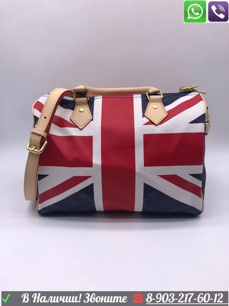 Сумка Louis Vuitton Speedy c флагом англии луи виттон с принтом от компании Интернет Магазин брендовых сумок и обуви - фото 1