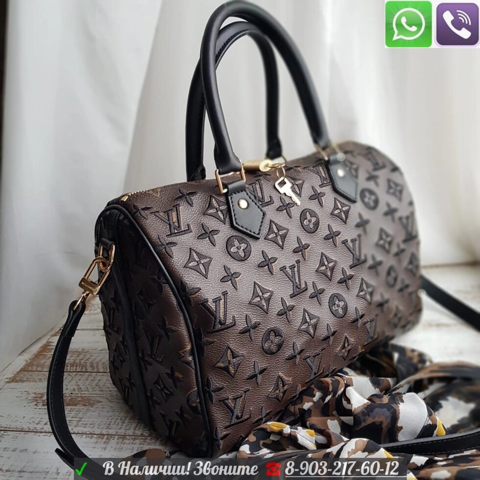 Сумка Louis  Vuitton Speedy с вышивкой от компании Интернет Магазин брендовых сумок и обуви - фото 1