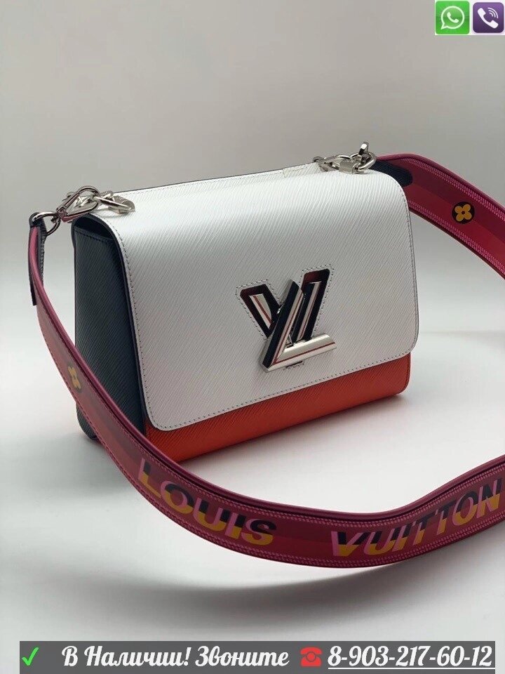 Сумка Louis Vuitton Twist MM c широким ремнем Черный от компании Интернет Магазин брендовых сумок и обуви - фото 1