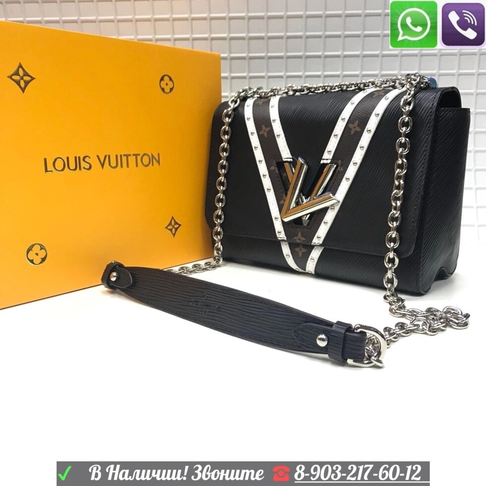 Сумка Louis Vuitton Twist MM Epi Клатч Луи Витон c принтом Синий от компании Интернет Магазин брендовых сумок и обуви - фото 1