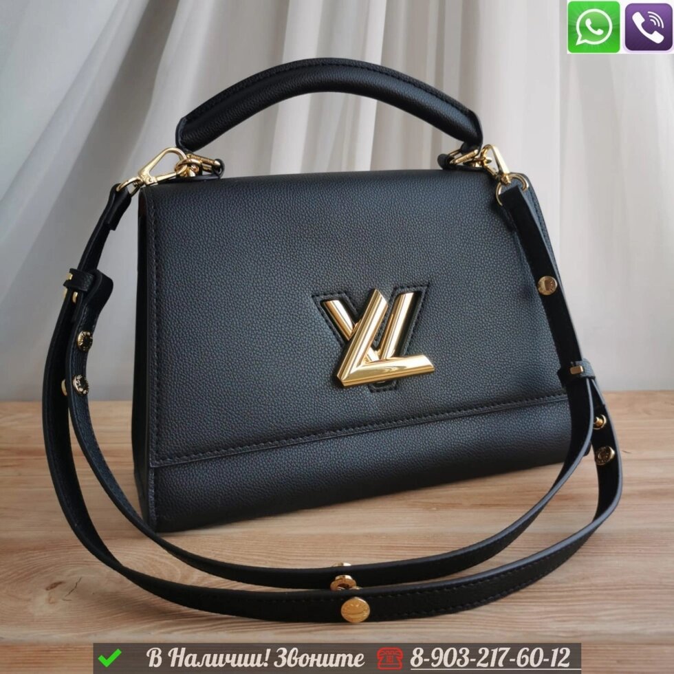 Сумка Louis Vuitton Twist One Handle черная от компании Интернет Магазин брендовых сумок и обуви - фото 1