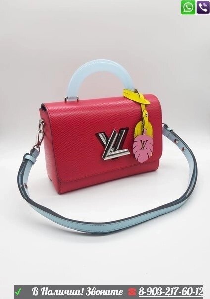 Сумка Louis Vuitton Twist с прозрачной ручкой Красный от компании Интернет Магазин брендовых сумок и обуви - фото 1
