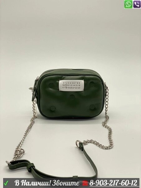 Сумка Maison Margiela mini Мэйсон Дутый Клатч Зеленый от компании Интернет Магазин брендовых сумок и обуви - фото 1
