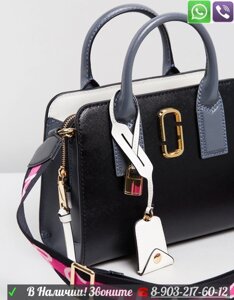 Сумка Marc Jacobs Little Big Shot DTM Black с черным ремнем