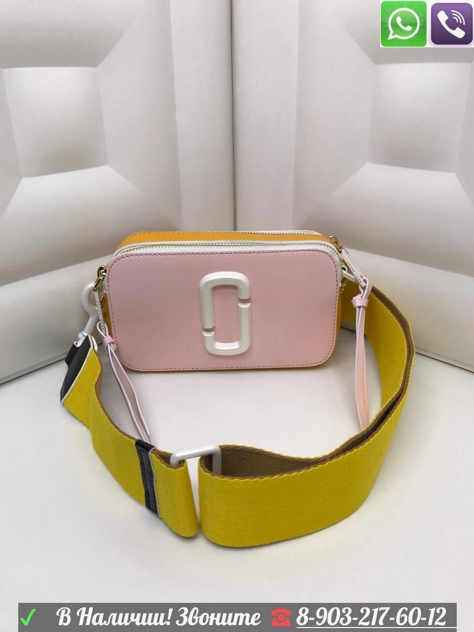 Сумка Marc Jacobs Snapshot Camera Клатч Розовый от компании Интернет Магазин брендовых сумок и обуви - фото 1