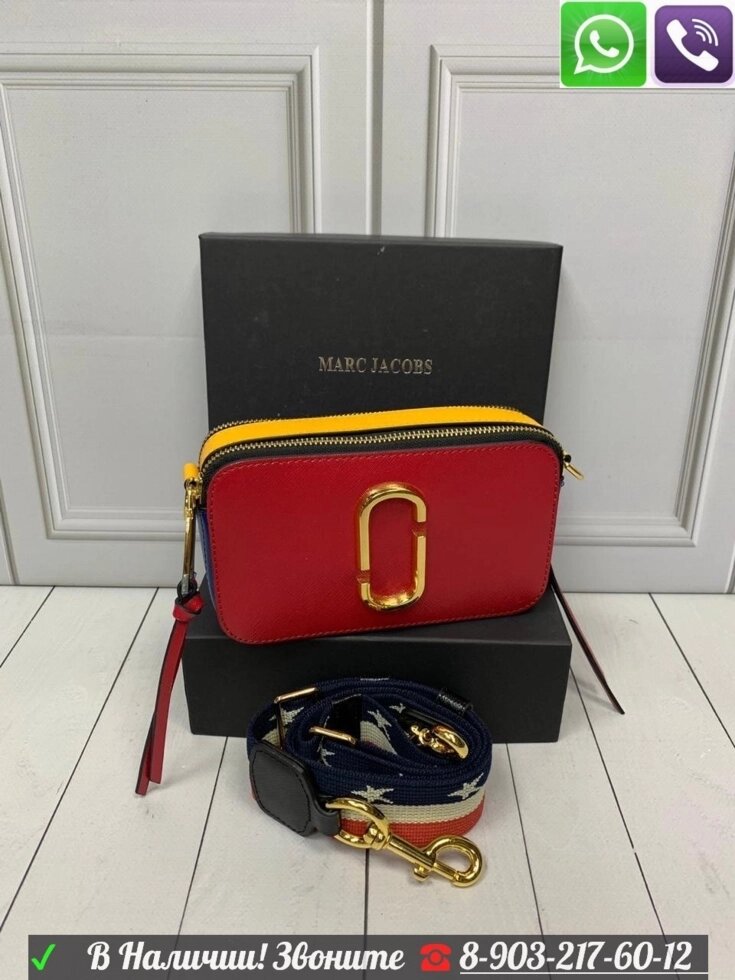 Сумка Marc Jacobs Snapshot Клатч на ремне Красный от компании Интернет Магазин брендовых сумок и обуви - фото 1