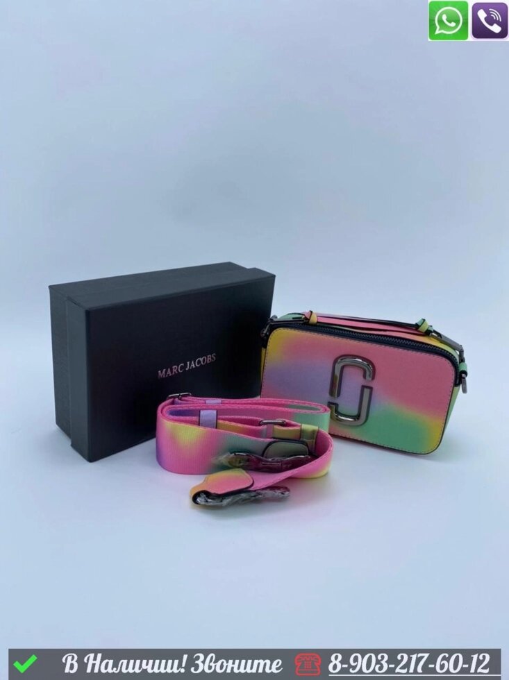 Сумка Marc Jacobs Snapshot розовый градиент от компании Интернет Магазин брендовых сумок и обуви - фото 1