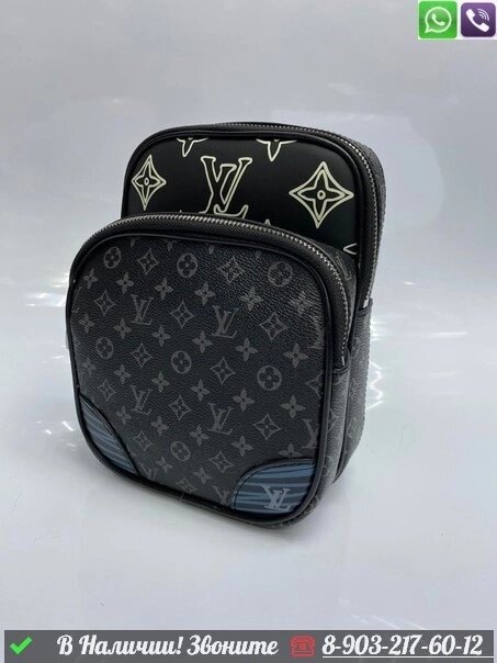 Сумка мессенджер Louis Vuitton Amazone Черный от компании Интернет Магазин брендовых сумок и обуви - фото 1