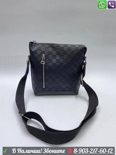 Сумка мессенджер Louis Vuitton Discovery черная от компании Интернет Магазин брендовых сумок и обуви - фото 1