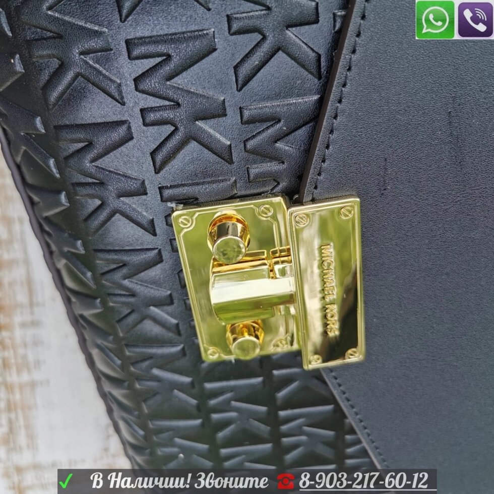 Сумка Michael Kors на плечо черная от компании Интернет Магазин брендовых сумок и обуви - фото 1