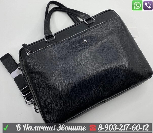 Сумка Montblanc Sartorial черная от компании Интернет Магазин брендовых сумок и обуви - фото 1