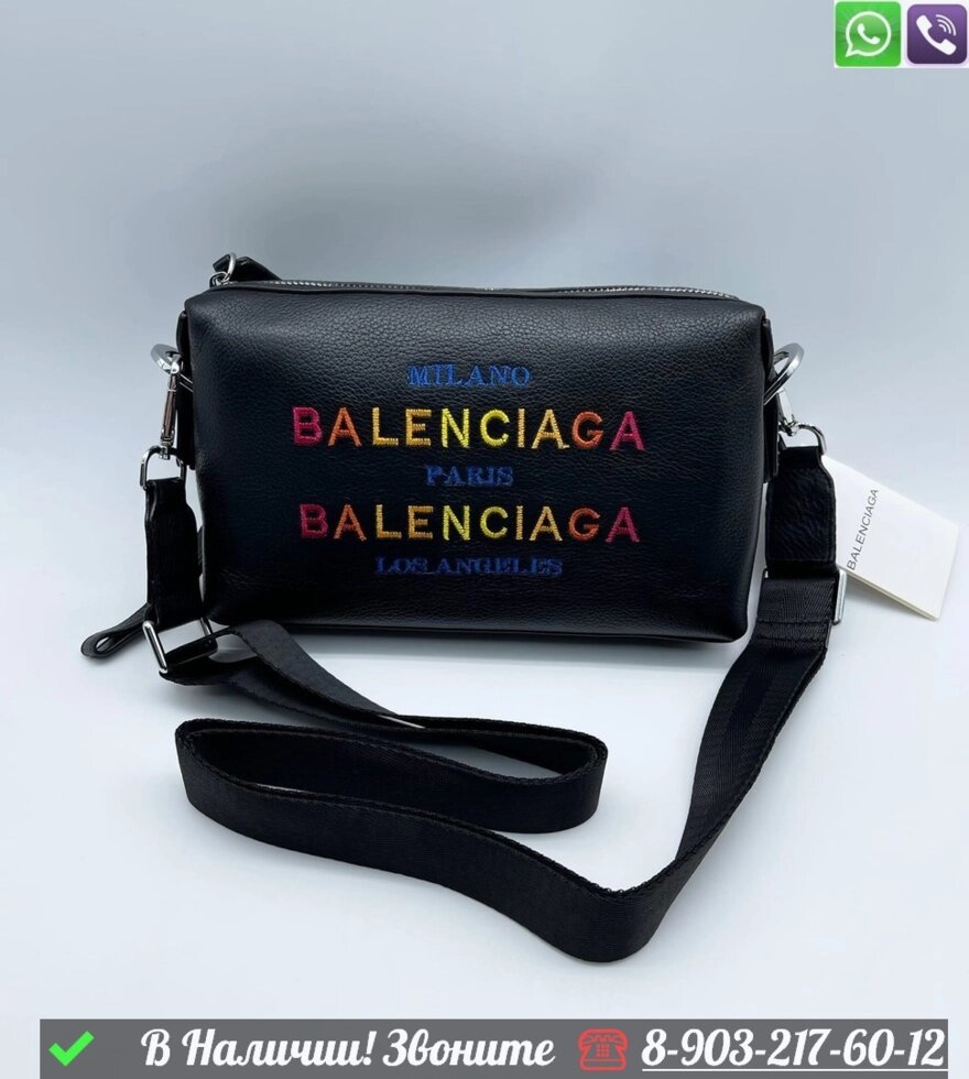 Сумка мужская Balenciga черная от компании Интернет Магазин брендовых сумок и обуви - фото 1
