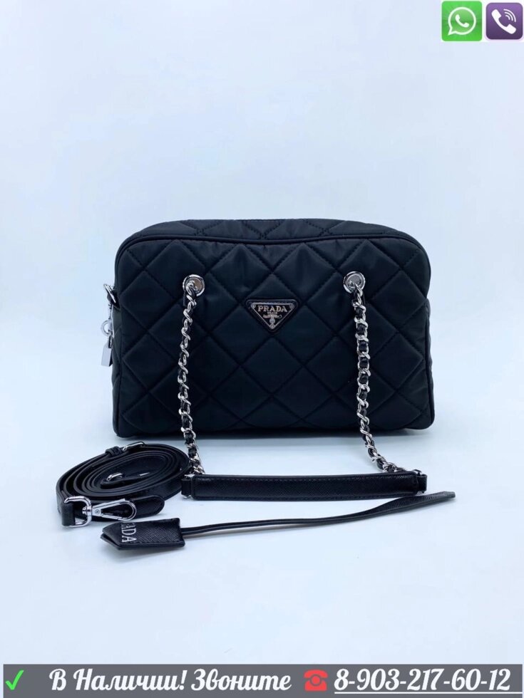Сумка на плечо Prada Spectrum черная от компании Интернет Магазин брендовых сумок и обуви - фото 1