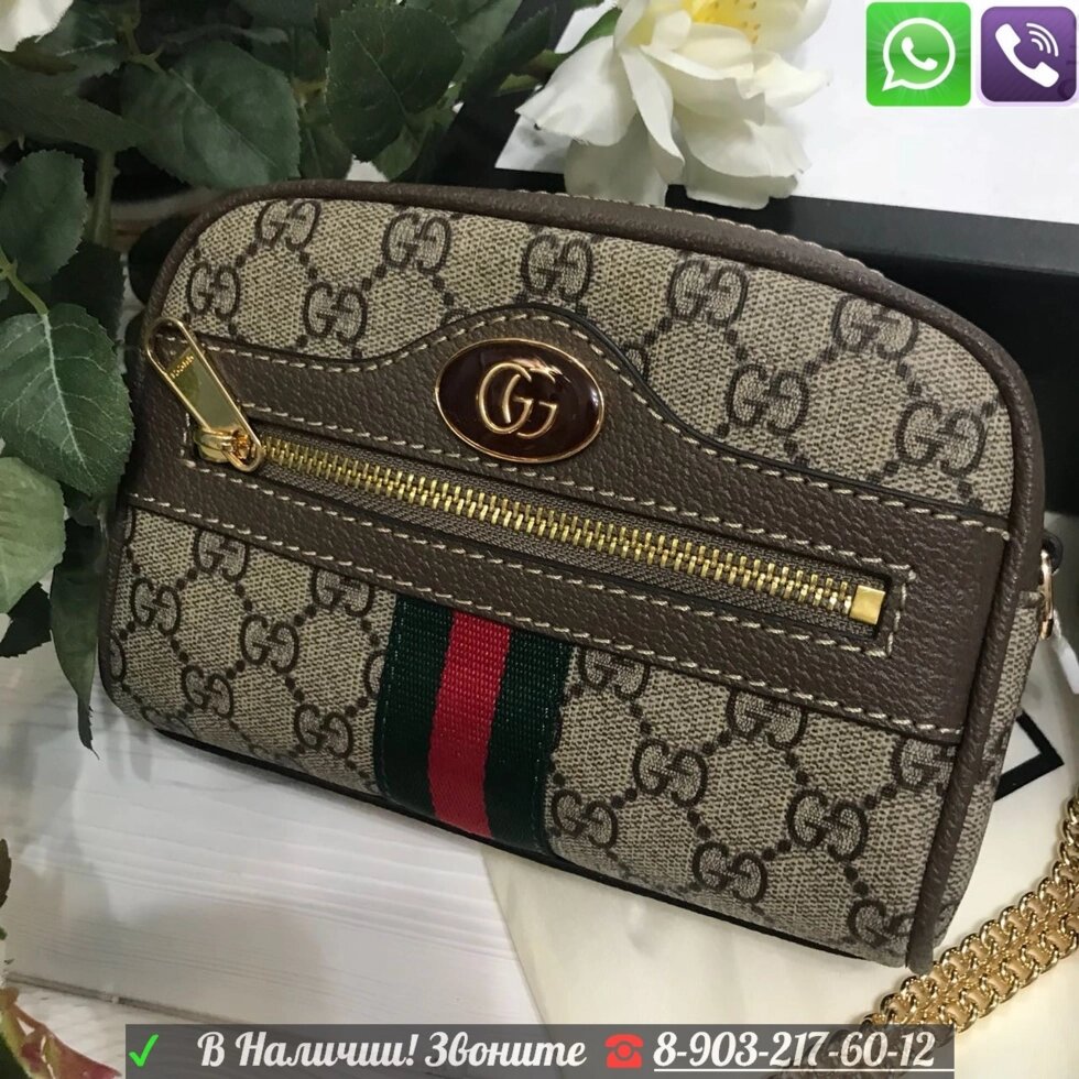 Сумка на пояс Gucci Ophidia GG Поясная Supreme Gucci барсетка от компании Интернет Магазин брендовых сумок и обуви - фото 1