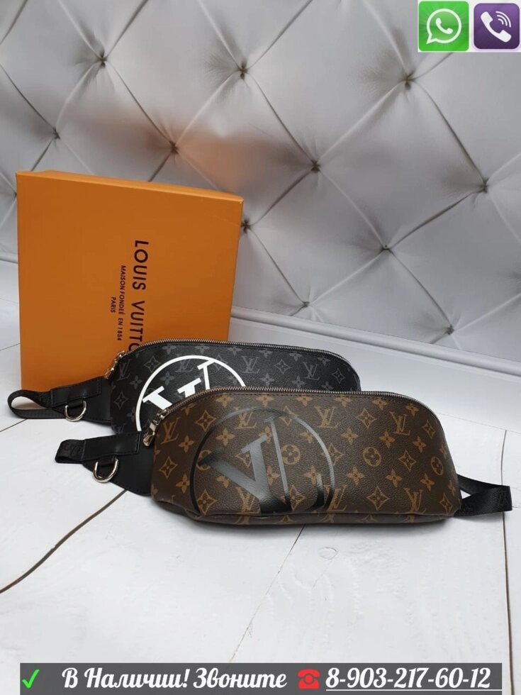 Сумка на пояс Louis vuitton из кожи Epi с буквой LV от компании Интернет Магазин брендовых сумок и обуви - фото 1