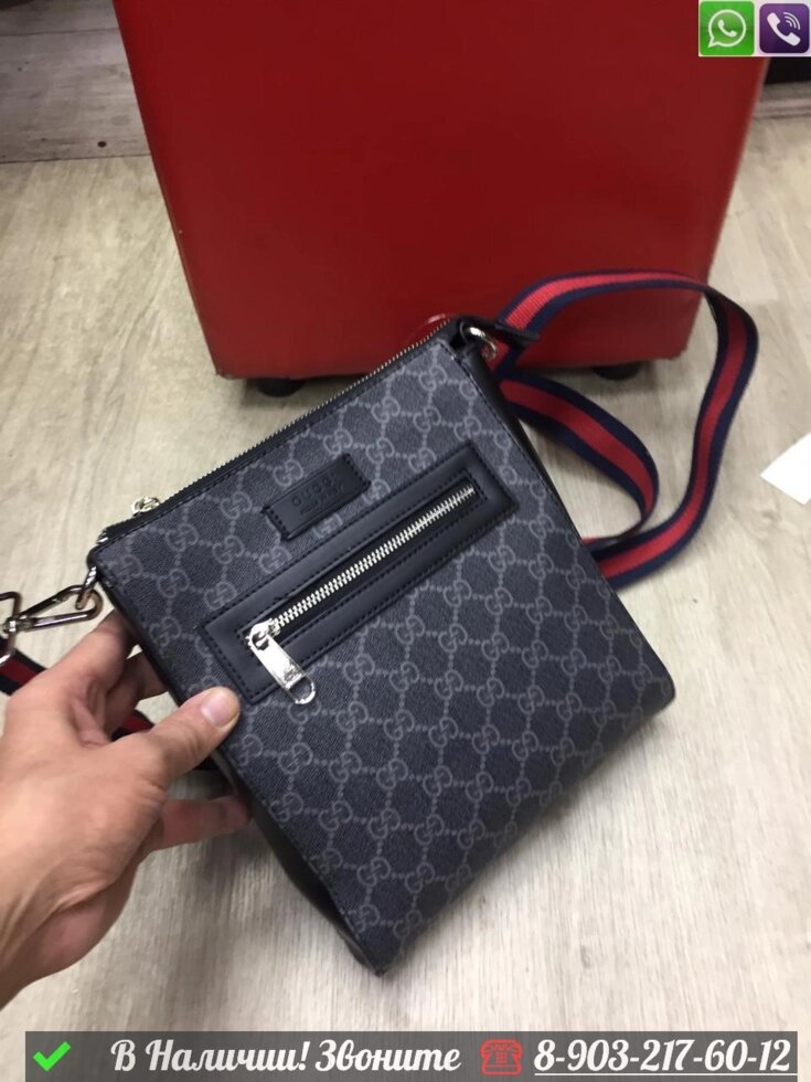Сумка планшет Gucci GG Supreme от компании Интернет Магазин брендовых сумок и обуви - фото 1
