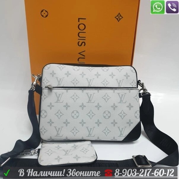 Сумка планшет Louis Vuitton двойная от компании Интернет Магазин брендовых сумок и обуви - фото 1