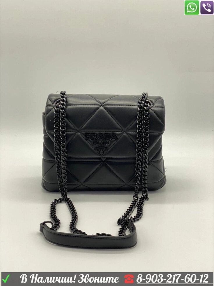Сумка Prada Puffer Loulou клатч черный Прада от компании Интернет Магазин брендовых сумок и обуви - фото 1