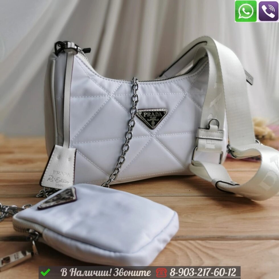 Сумка Prada Re Edition тканевая от компании Интернет Магазин брендовых сумок и обуви - фото 1