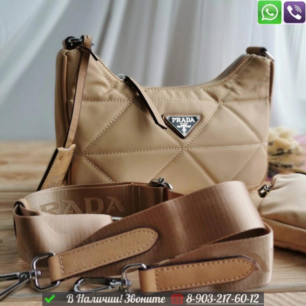 Сумка Prada Re Edition тканевая от компании Интернет Магазин брендовых сумок и обуви - фото 1