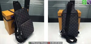 Сумка Рюкзак Мужской Louis Vuitton Avenue Sling Луи Витон Серый Слинг