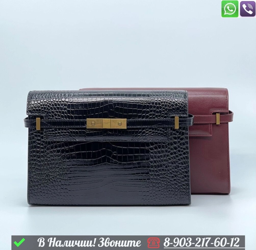 Сумка Saint Laurent Manhattan черная от компании Интернет Магазин брендовых сумок и обуви - фото 1