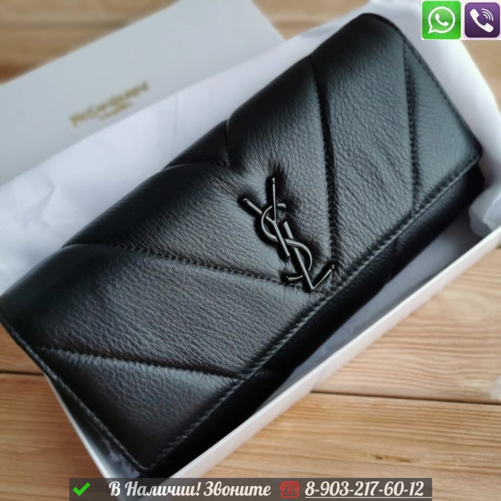 Сумка Saint Laurent Monogram черная от компании Интернет Магазин брендовых сумок и обуви - фото 1