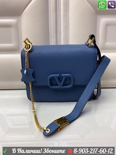 Сумка Valentino Garavani VSLING Синий от компании Интернет Магазин брендовых сумок и обуви - фото 1