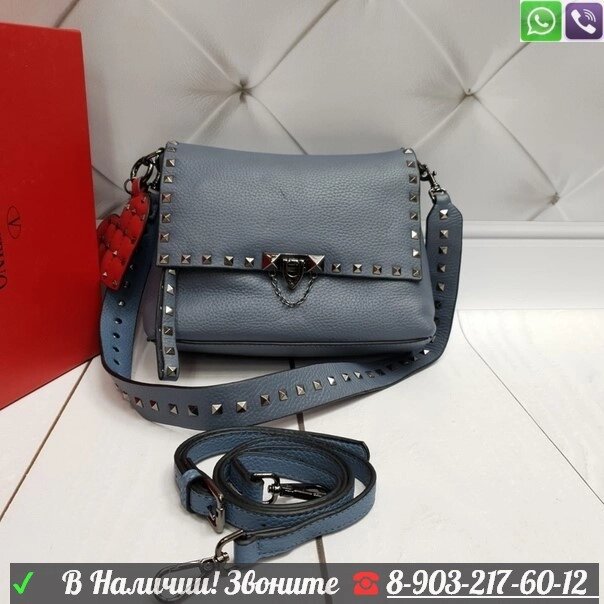 Сумка Valentino с брелком Бордовый от компании Интернет Магазин брендовых сумок и обуви - фото 1