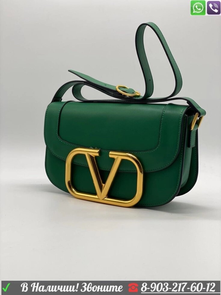 Сумка Valentino Supervee клатч Валентино Зеленый от компании Интернет Магазин брендовых сумок и обуви - фото 1