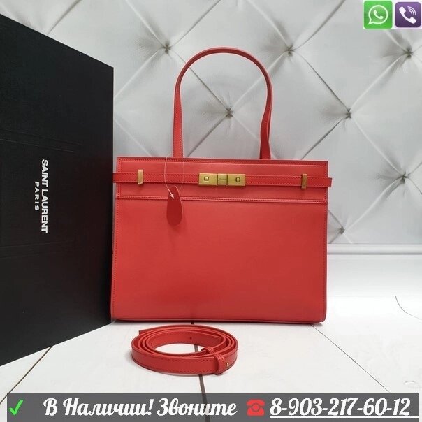 Сумка YSL manhattan Красный от компании Интернет Магазин брендовых сумок и обуви - фото 1