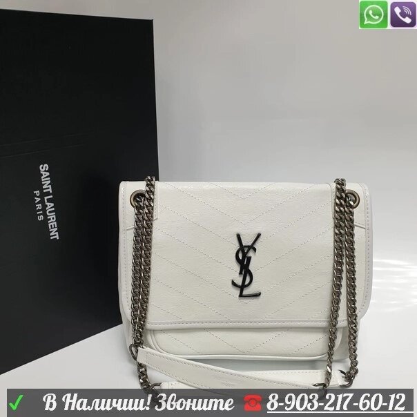 Сумка YSL Niki Белый от компании Интернет Магазин брендовых сумок и обуви - фото 1