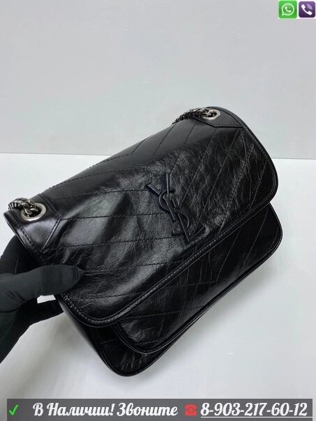 Сумка Yves Saint Laurent Saint Laurent Niki Черный от компании Интернет Магазин брендовых сумок и обуви - фото 1