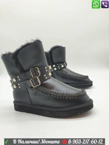 Угги UGG Classic с ремешками и жемчугом