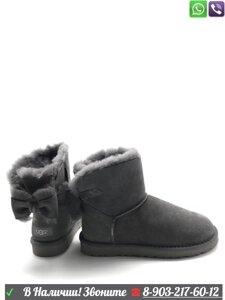 Угги UGG Mini Classic с бантом Коричневый