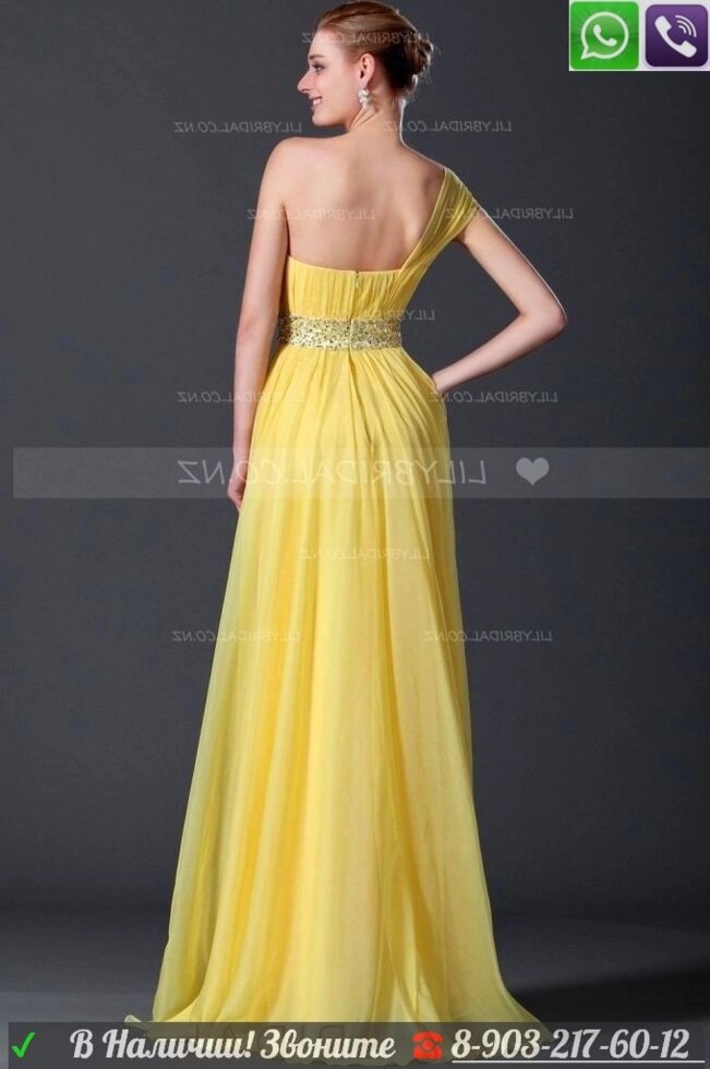 Вечернее платье желтое на выпускной Италия новое от компании Интернет Магазин брендовых сумок и обуви - фото 1