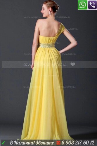 Вечернее платье желтое на выпускной Италия новое