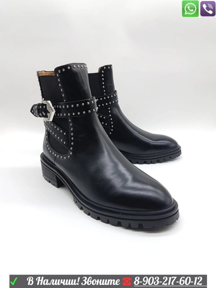 Высокие ботинки Givenchy Живанши черные от компании Интернет Магазин брендовых сумок и обуви - фото 1