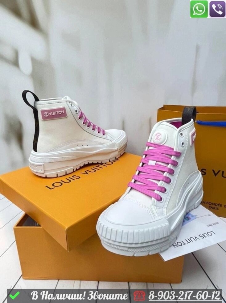 Высокие Кеды Louis Vuitton Squad Розовый от компании Интернет Магазин брендовых сумок и обуви - фото 1