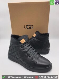 Высокие кроссовки UGG зимние черные