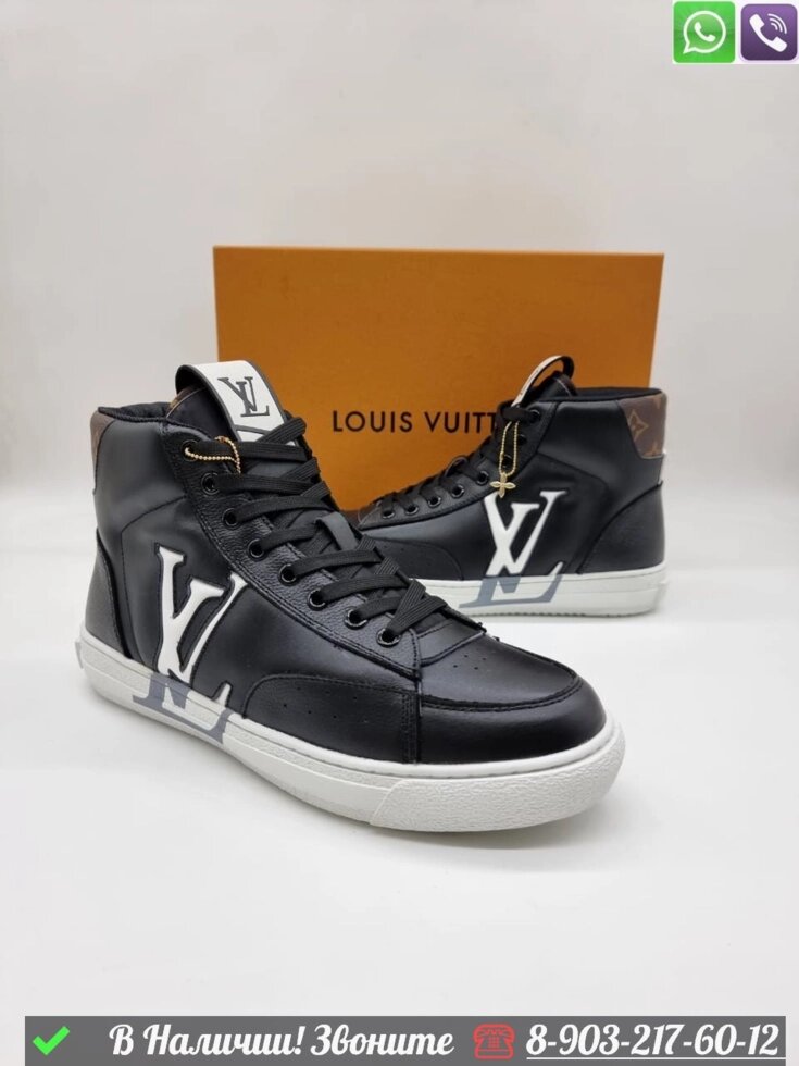 Высокие зимние кроссовки Louis Vuitton Charlie с мехом от компании Интернет Магазин брендовых сумок и обуви - фото 1