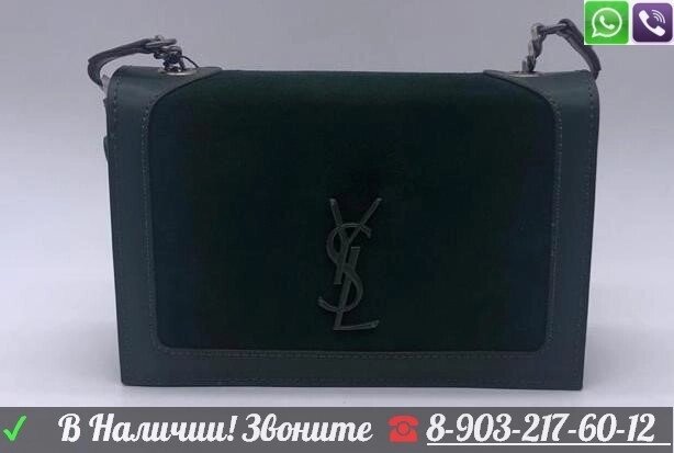 Замшевая сумка Yves Saint Laurent Book Bag Зеленый от компании Интернет Магазин брендовых сумок и обуви - фото 1