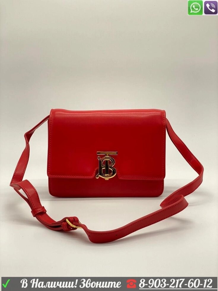 Женский клатч Burberry Tb Барбери Красный от компании Интернет Магазин брендовых сумок и обуви - фото 1